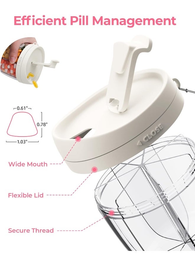 AMOOS Cute Pill Dispenser With 7 Large Compartments - Image 4